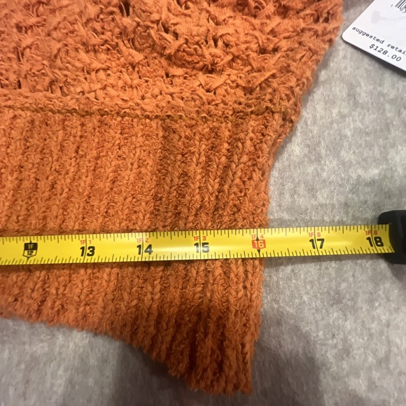 Free People Best Of You Long Sleeve Sunset Orange Sweater M Retail $128 - Picture 8 of 12